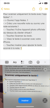 scan du texte uniquement