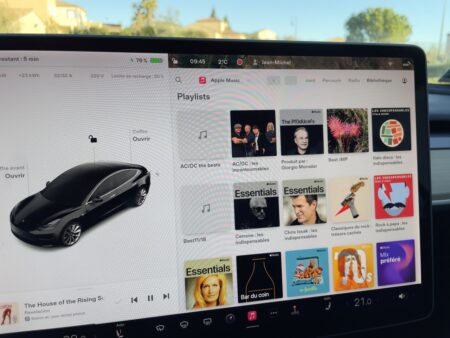 Apple Music sut Tesla propose toutes vos playlists et toutes celle crées par Apple